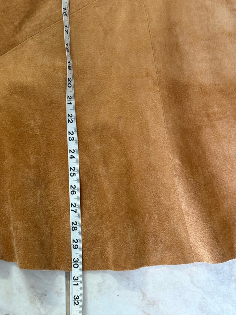VNTG Stampede Two Piece Vest & Skirt Set, Brown Embossed Leather. - Picture 8 of 8